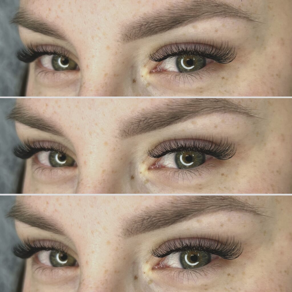 verlängerte Wimpern im Studio München Lehel
